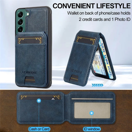 LC.IMEEKE L3 For Samsung Galaxy S22 5G Magnetic Case Detachable Card Holder Leather TPU Mobile Cover