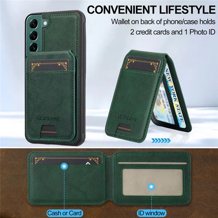 LC.IMEEKE L3 For Samsung Galaxy S22 5G Magnetic Case Detachable Card Holder Leather TPU Mobile Cover