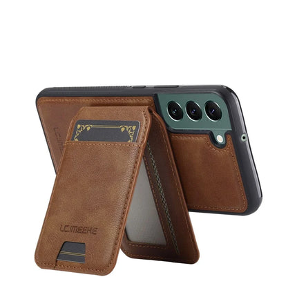 LC.IMEEKE L3 For Samsung Galaxy S22 5G Magnetic Case Detachable Card Holder Leather TPU Mobile Cover