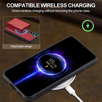 LC.IMEEKE L5 For Samsung	Galaxy S22 5G Magnetic Phone Case Leather Back Cover with Detachable Card Holder
