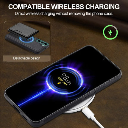 LC.IMEEKE L5 For Samsung	Galaxy S22 5G Magnetic Phone Case Leather Back Cover with Detachable Card Holder