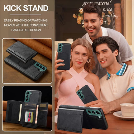 LC.IMEEKE L5 For Samsung	Galaxy S22 5G Magnetic Phone Case Leather Back Cover with Detachable Card Holder