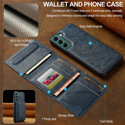 LC.IMEEKE L5 For Samsung	Galaxy S22 5G Magnetic Phone Case Leather Back Cover with Detachable Card Holder