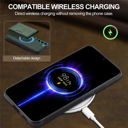 LC.IMEEKE L5 For Samsung	Galaxy S22 5G Magnetic Phone Case Leather Back Cover with Detachable Card Holder