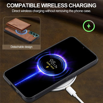 LC.IMEEKE L5 For Samsung	Galaxy S22 5G Magnetic Phone Case Leather Back Cover with Detachable Card Holder