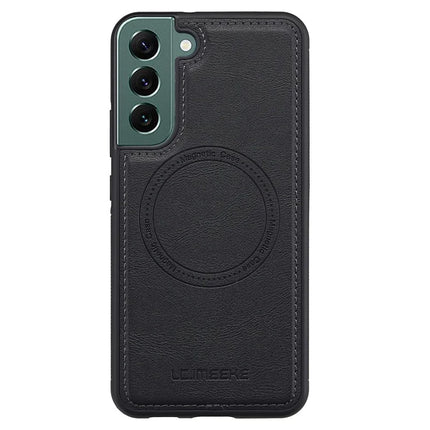 LC.IMEEKE For Samsung Galaxy S22 5G Magnetic Case Compatible with MagSafe Leather TPU Back Cover