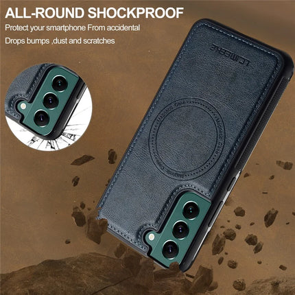 LC.IMEEKE For Samsung Galaxy S22 5G Magnetic Case Compatible with MagSafe Leather TPU Back Cover
