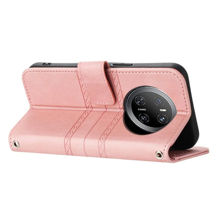 For Huawei Mate 70 Case Wallet Skin-Touch Leather Imprinted Phone Cover