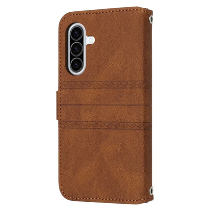 For Samsung Galaxy A56 5G Case Wallet Skin-Touch Leather Imprinted Phone Cover
