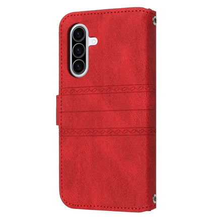 For Samsung Galaxy A56 5G Case Wallet Skin-Touch Leather Imprinted Phone Cover