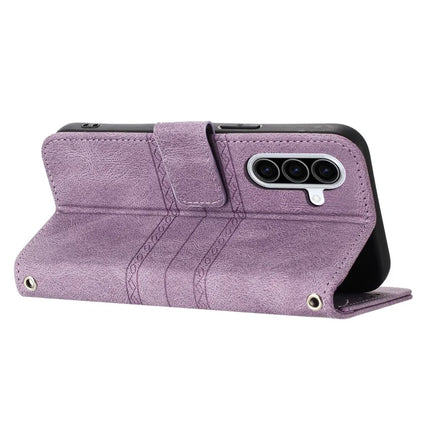 For Samsung Galaxy A56 5G Case Wallet Skin-Touch Leather Imprinted Phone Cover