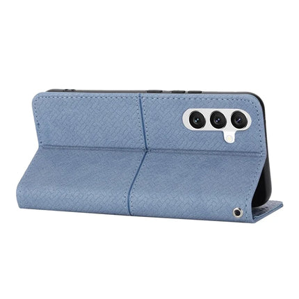 For Samsung Galaxy A26 5G Case Woven Texture PU Leather Wallet Phone Cover