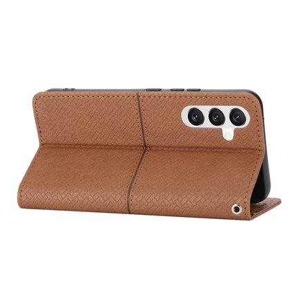 For Samsung Galaxy A26 5G Case Woven Texture PU Leather Wallet Phone Cover
