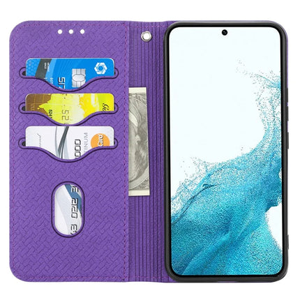 For Samsung Galaxy A26 5G Case Woven Texture PU Leather Wallet Phone Cover