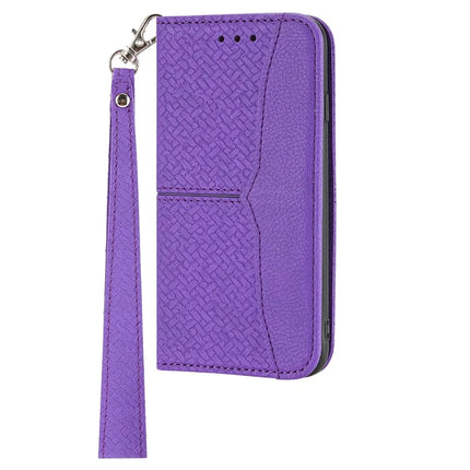 For Samsung Galaxy A26 5G Case Woven Texture PU Leather Wallet Phone Cover