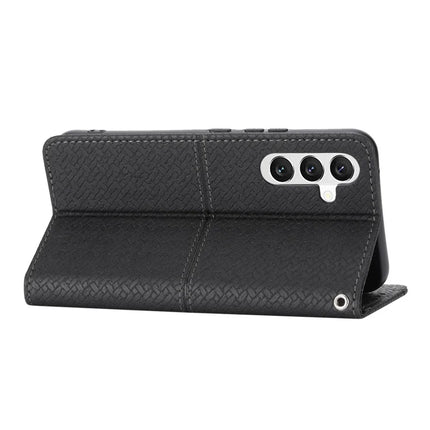 For Samsung Galaxy A26 5G Case Woven Texture PU Leather Wallet Phone Cover
