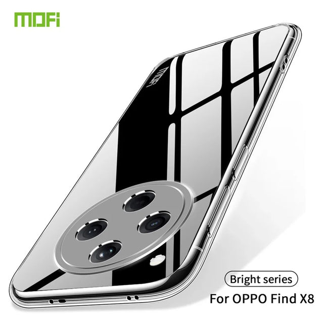 For Oppo Find X8 5G Clear Phone Case MOFI Ultra-Thin TPU Phone Back Cover