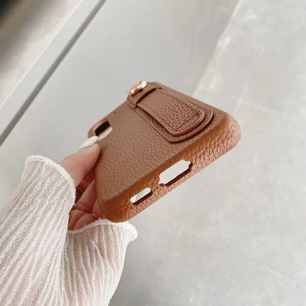 For Samsung Galaxy S23 Case Wristband Kickstand PU Leather + PET Phone Cover