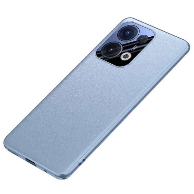 For Oppo Reno13 5G (Global) Case Drop Resistant PU Leather+TPU Phone Cover - Blue