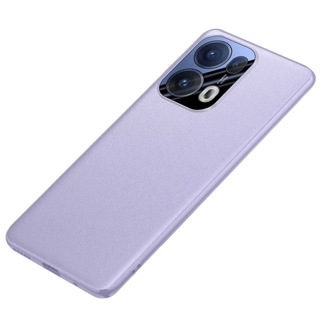 For Oppo Reno13 Pro 5G Case Drop Resistant PU Leather+TPU Phone Cover - Purple