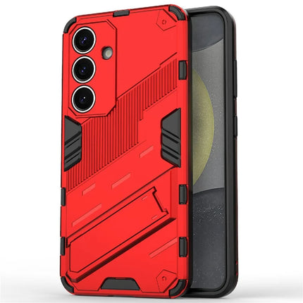 For Samsung Galaxy A36 5G Case PC+TPU Shockproof Phone Cover with Kickstand - Red