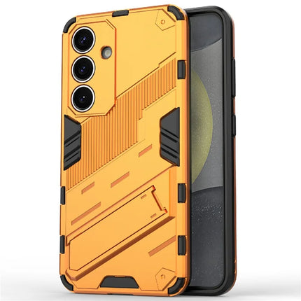 For Samsung Galaxy A36 5G Case PC+TPU Shockproof Phone Cover with Kickstand - Orange