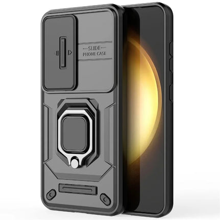 For Samsung Galaxy A36 5G Case PC+TPU Kickstand Phone Protector with Lens Cover