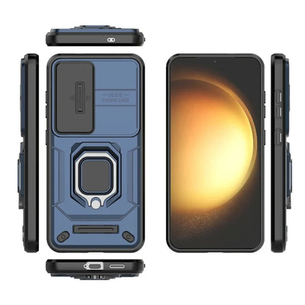 For Samsung Galaxy A36 5G Case PC+TPU Kickstand Phone Protector with Lens Cover
