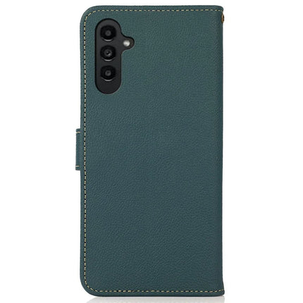 KHAZNEH For Samsung Galaxy A56 5G Case Genuine Cow Leather Wallet Phone Cover