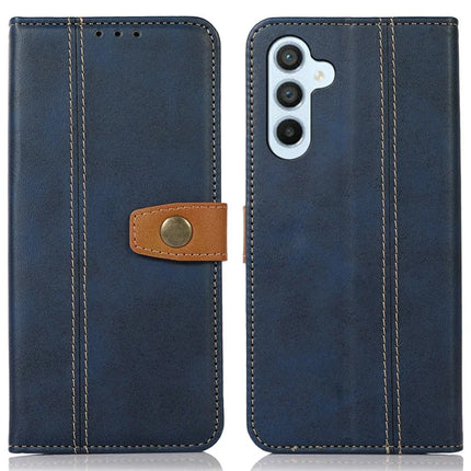 For Samsung Galaxy A26 5G Case Calf Texture Flip Leather Phone Cover - Sapphire