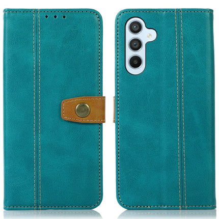 For Samsung Galaxy A26 5G Case Calf Texture Flip Leather Phone Cover - Light Green