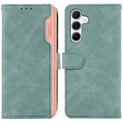 ABEEL For Samsung Galaxy A26 5G Case Color Splicing Leather Flip Phone Cover RFID Blocking - Baby Blue