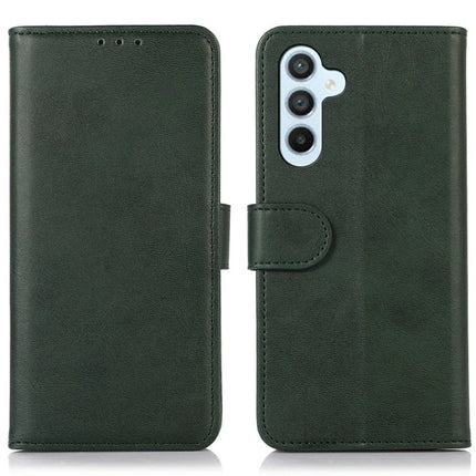 For Samsung Galaxy A26 5G Case Cowhide Texture Leather Wallet Phone Cover with Stand - Green