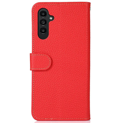KHAZNEH For Samsung Galaxy A26 5G Phone Case Genuine Cow Leather Flip Cover