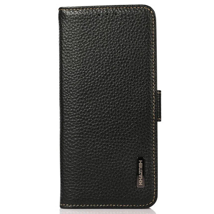 KHAZNEH For Samsung Galaxy A26 5G Phone Case Genuine Cow Leather Cover RFID Blocking