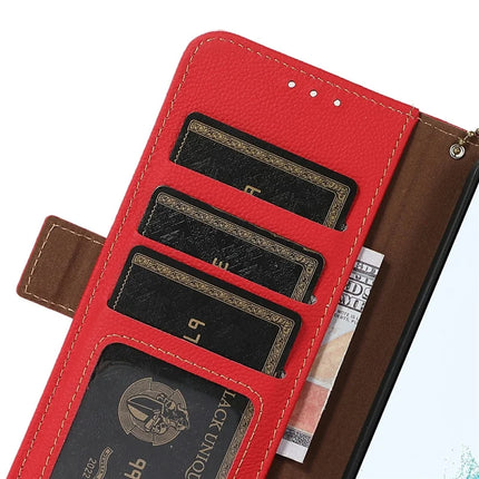 TJ For Samsung Galaxy A26 5G Case RFID Blocking Genuine Cow Leather Phone Cover