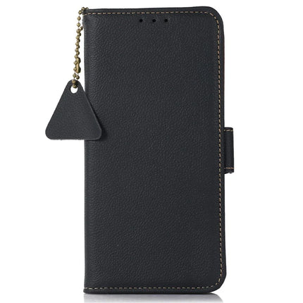 TJ For Samsung Galaxy A26 5G Case RFID Blocking Genuine Cow Leather Phone Cover