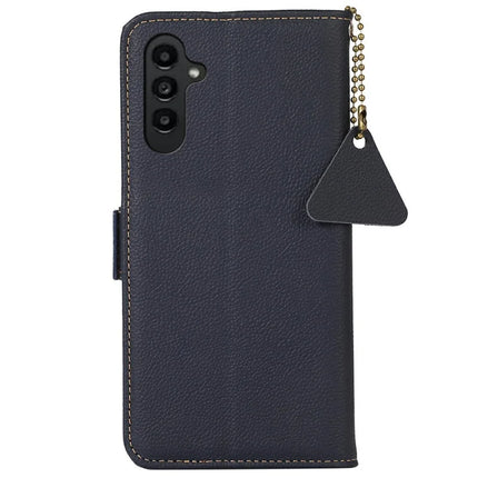 TJ For Samsung Galaxy A26 5G Case RFID Blocking Genuine Cow Leather Phone Cover