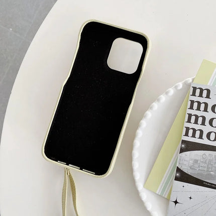 For iPhone 13 Pro Max Case Mirror Design PU Leather Back Cover with Card Slots, Wrist Strap