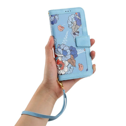 For Samsung Galaxy A26 5G Case PU Leather Floral Phone Cover with Card Slots