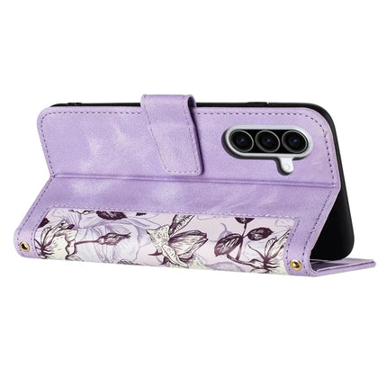 For Samsung Galaxy A26 5G Case PU Leather Floral Phone Cover with Card Slots