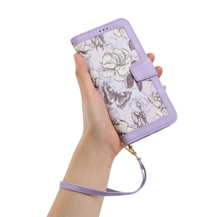 For Samsung Galaxy A26 5G Case PU Leather Floral Phone Cover with Card Slots
