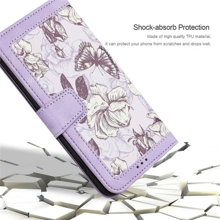 For Samsung Galaxy A26 5G Case PU Leather Floral Phone Cover with Card Slots