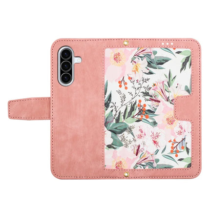 For Samsung Galaxy A26 5G Case PU Leather Floral Phone Cover with Card Slots