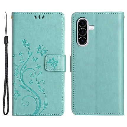 For Samsung Galaxy A26 5G Case PU Leather Phone Wallet Cover with Strap - Baby Blue