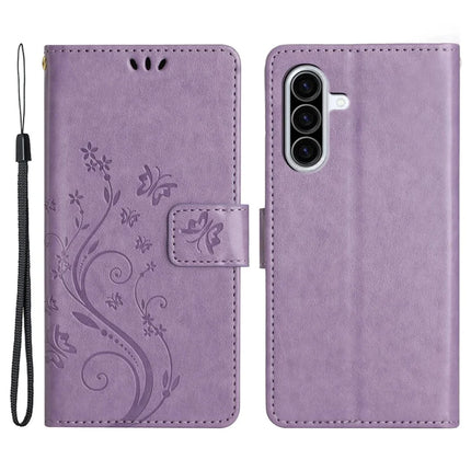 For Samsung Galaxy A26 5G Case PU Leather Phone Wallet Cover with Strap - Light Purple