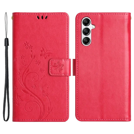 For Samsung Galaxy A56 5G Case PU Leather Phone Wallet Cover with Strap - Red