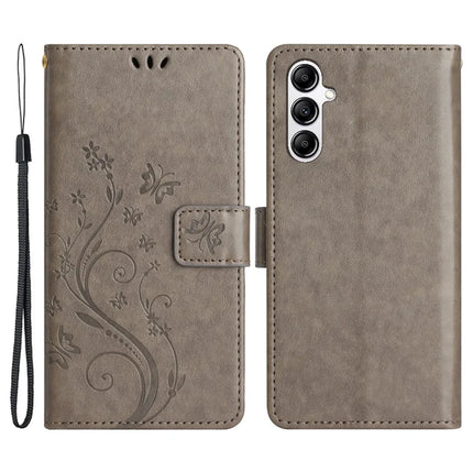 For Samsung Galaxy A56 5G Case PU Leather Phone Wallet Cover with Strap - Grey