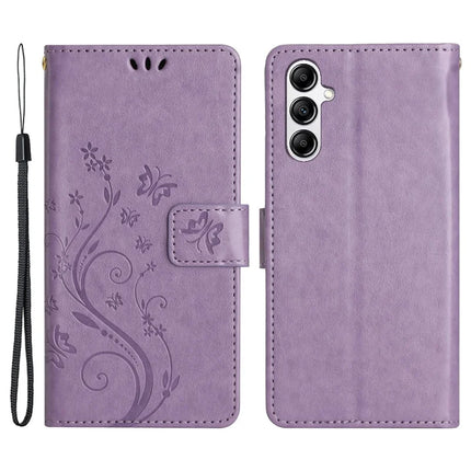 For Samsung Galaxy A56 5G Case PU Leather Phone Wallet Cover with Strap - Light Purple