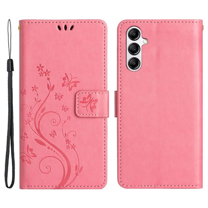 For Samsung Galaxy A56 5G Case PU Leather Phone Wallet Cover with Strap - Pink